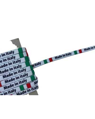 Dreifarbige elastische italienische Flagge, hergestellt in Italien, 7 mm hoch