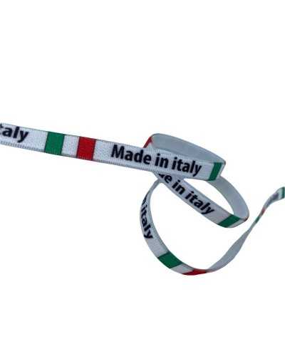 Dreifarbige elastische italienische Flagge, hergestellt in Italien, 7 mm hoch