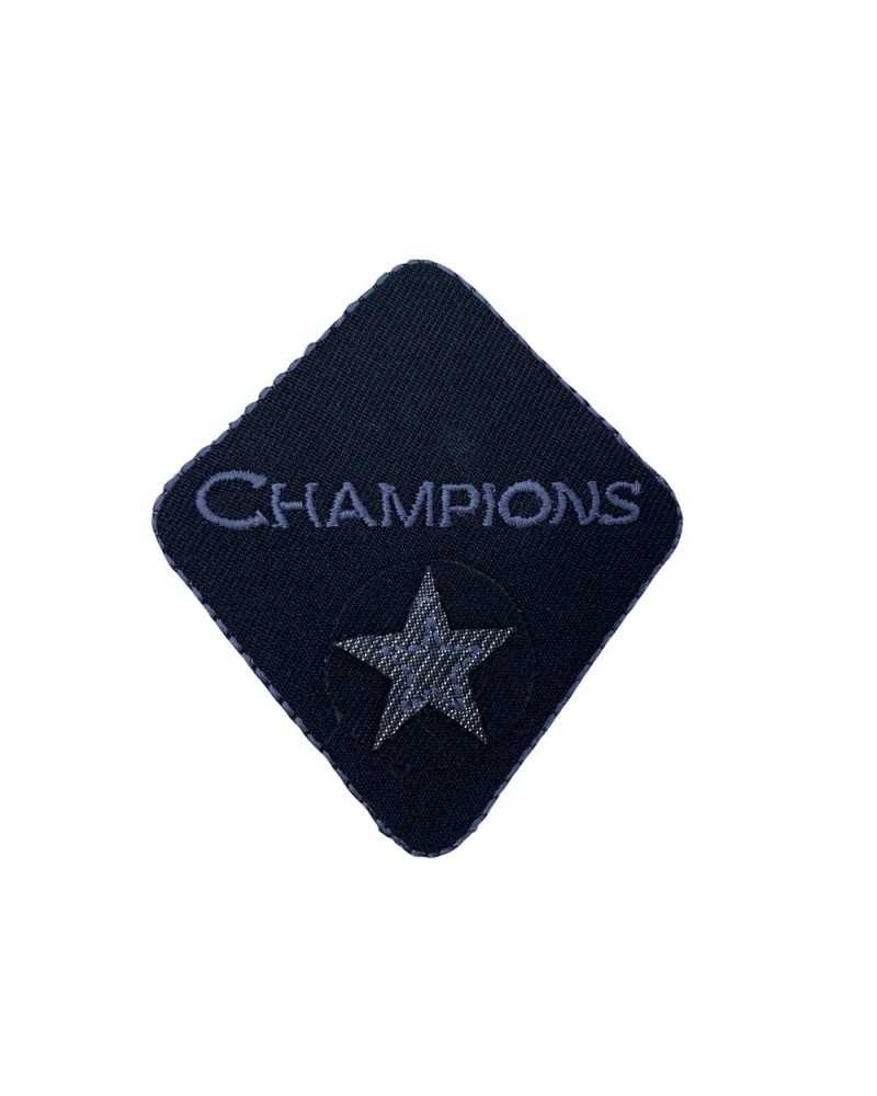 Application Patch Losange Broderie Champions Silver Star 6x7 Cm