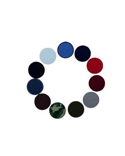 Application Écusson Thermocollant Forme Circulaire Tissu Uni Rond 5x5 Cm