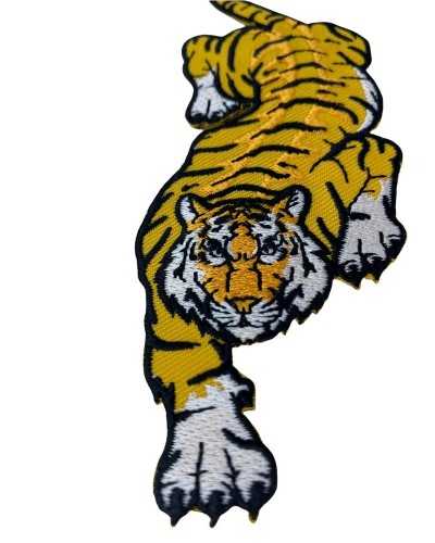 Iron-on application tiger 14x5 Cm yellow and black