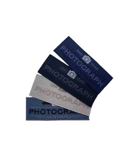 Applicazione Patch Termoadesiva Ricamata Photograph California 1950 Year 100x35 Mm