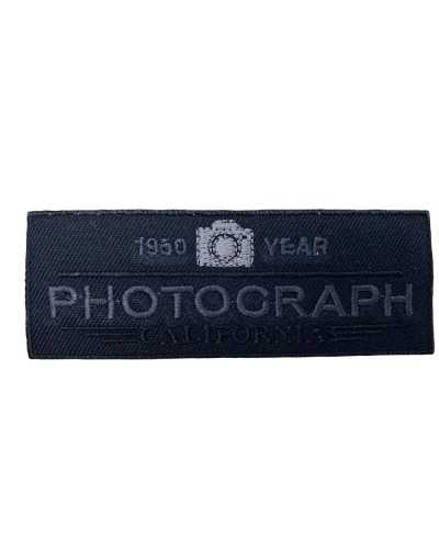 Applicazione Patch Termoadesiva Ricamata Photograph California 1950 Year 100x35 Mm