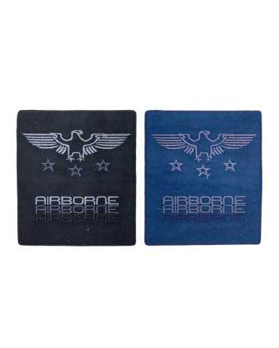 Application Toppa Patch Thermoadhesive Fabric Eco Suede Embroidery Eagle Airborne Stars 11x10 Cm