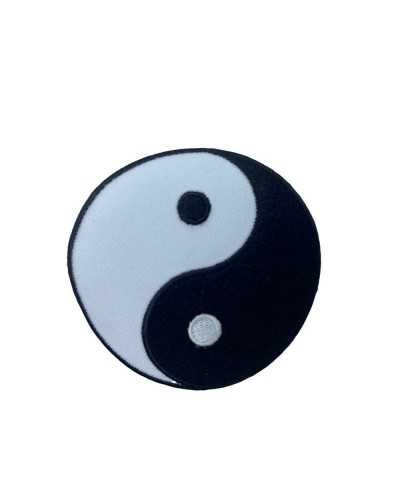 Patch Rond Application Yin Yang Balance Energies Opposées Blanc Noir 7 Cm