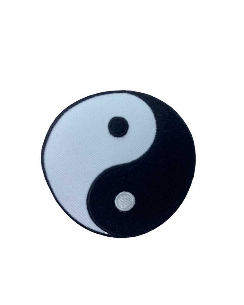 Patch Rond Application Yin Yang Balance Energies Opposées Blanc Noir 7 Cm