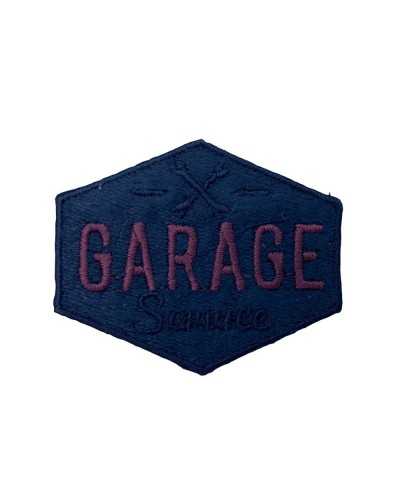 Pentagon-Aufnäher zum Aufbügeln, bestickt, mit Aufschrift „Garage Service“, 50 x 45 mm