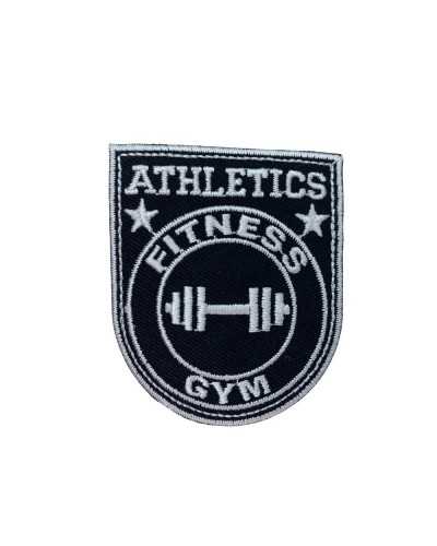 Iron-on Application Black Patch Rocker Patch White Fitness Embroidery 5x6 Cm