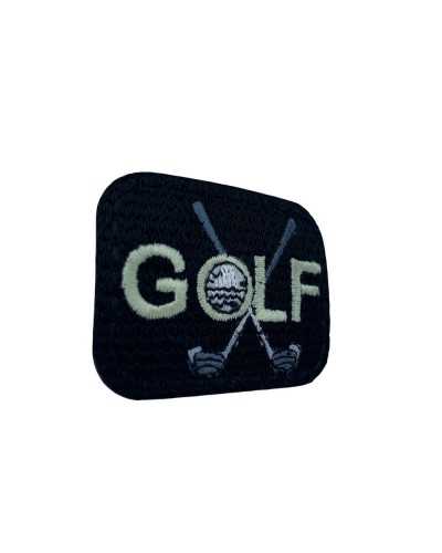 Application Golf Patch Noir Sport Broderie Batte 45x35 Cm