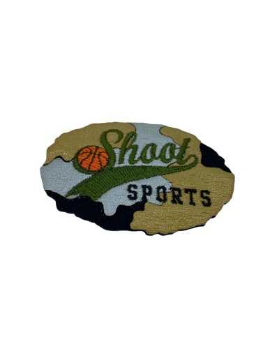 Sport Shoot Basketball Faux Leather Patch Application 7x5 Cm