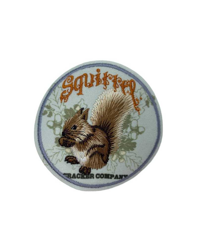Round Iron-on Application Squirrel Animal Embroidery Patch 65 Mm