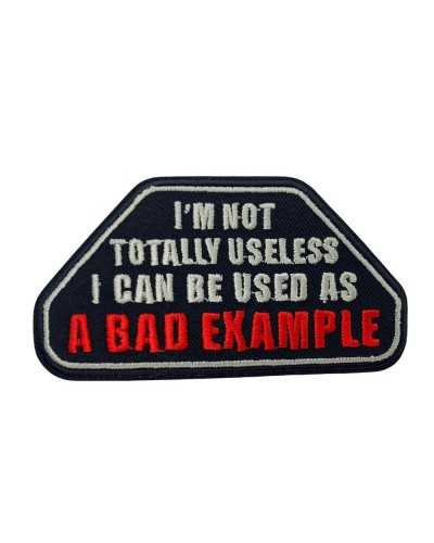Parche Termoadhesivo Moto Negro Aplicación Emblema Bordado Escrito 10x5 Cm