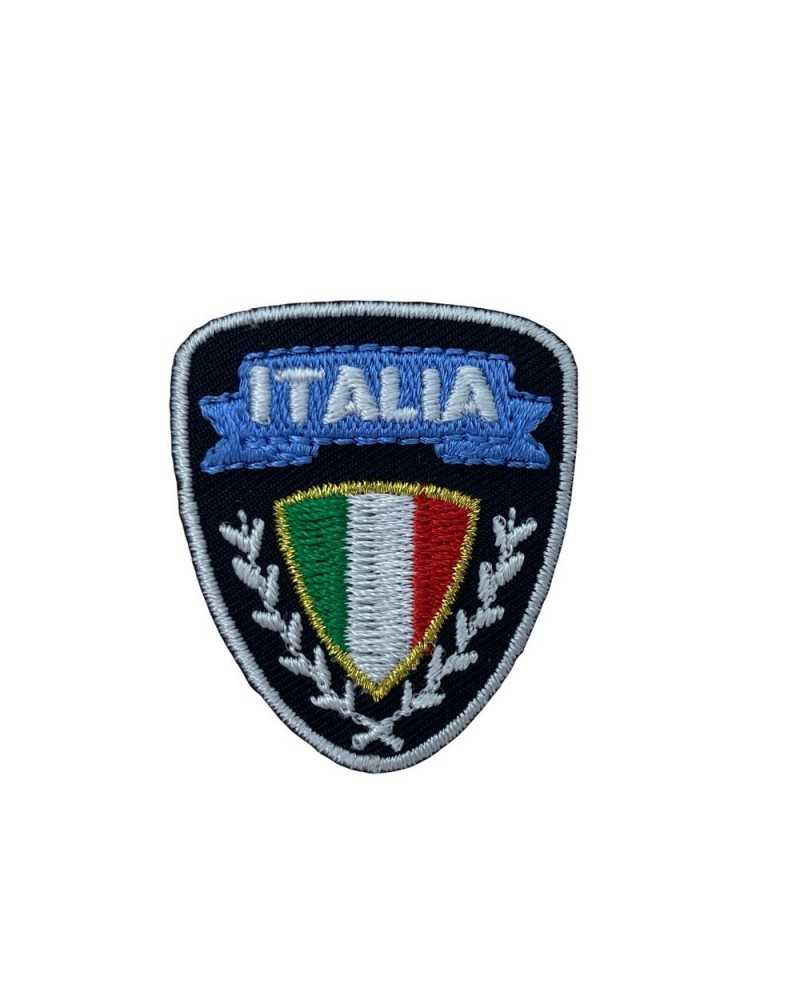 Thermoadhäsive Applikation, Stickerei, Italien-Schild, Marbet, 35 x 40 mm