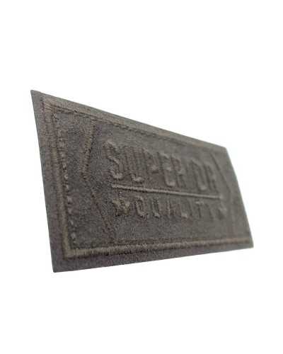 Applicazione Toppa Patch Termoadesiva Tessuto Eco Camoscio Ricamo Superior Quality Stelle 90x45 Mm