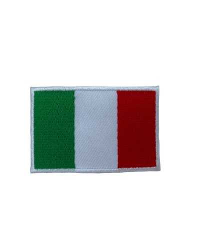 Italy Flag Patch Iron-on Embroidered Application Cm 5x8
