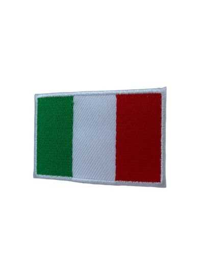 Aufnäher mit Italien-Flagge, zum Aufbügeln, gestickte Applikation, cm 5 x 8
