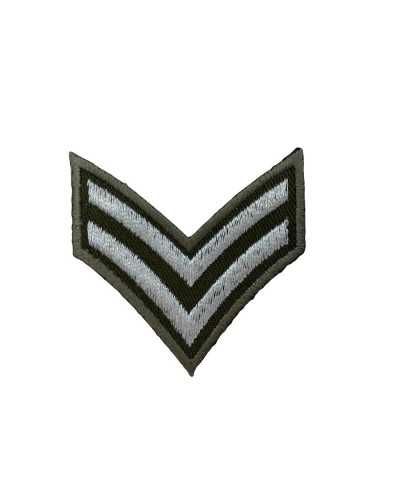 Aufnäher zum Aufbügeln, Militärqualität, grüne Lurex-Stickerei, 5 cm hoch