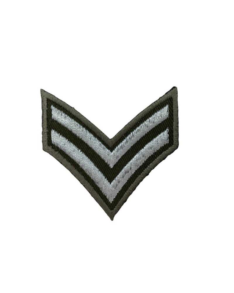 Aufnäher zum Aufbügeln, Militärqualität, grüne Lurex-Stickerei, 5 cm hoch