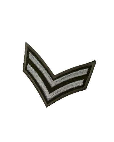 Aufnäher zum Aufbügeln, Militärqualität, grüne Lurex-Stickerei, 5 cm hoch