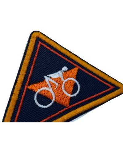 Bicycle Application Iron-on Adhesive Patch Marbet Embroidered Triangle 70x45 Mm