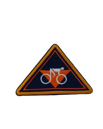 Écusson Thermocollant Application Vélo Triangle Brodé Marbet 70x45 Mm