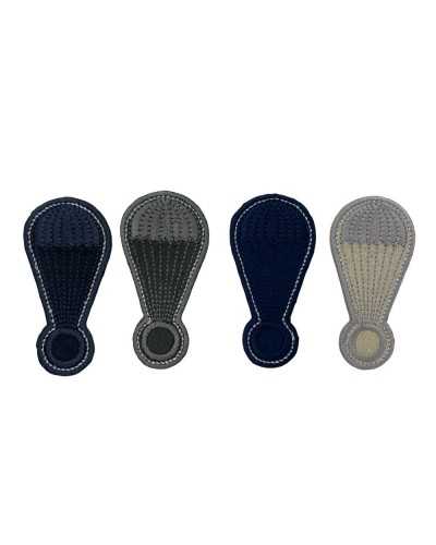 Application Thermocollante Broderie Lurex Argent Ecusson Parachute 6x3 Cm