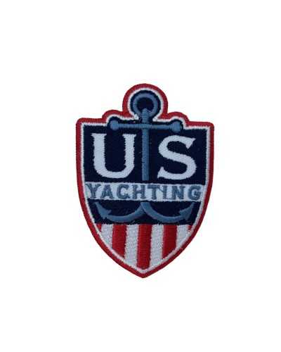 Anwendung: Blue Shield-Stickerei, US-Yachting-Ankerflagge, 5 x 7 cm