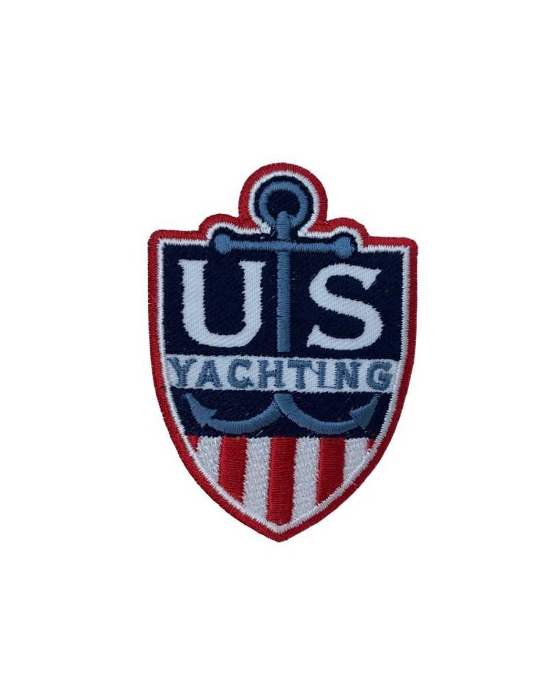 Application Blue Shield Broderie US Yachting Anchor Flag 5x7 Cm