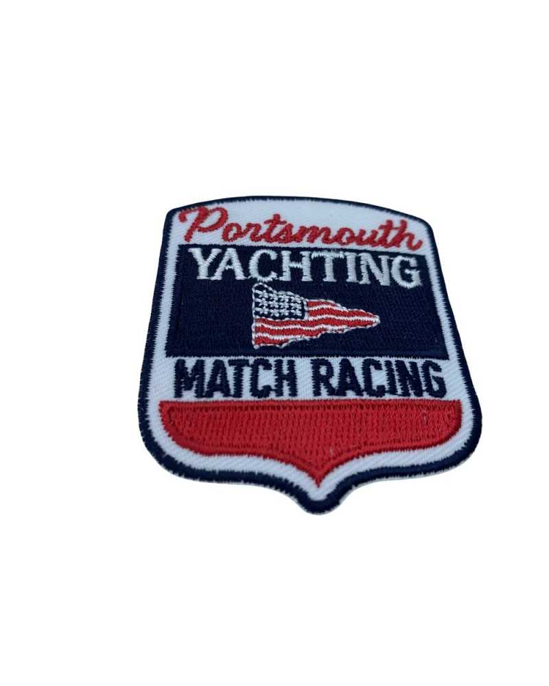 Blue Thermoadhesive Application Yachting State America Embroidery 55x65 Mm