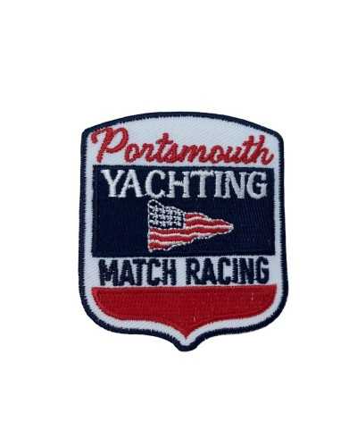 Blue Thermoadhesive Application Yachting State America Embroidery 55x65 Mm