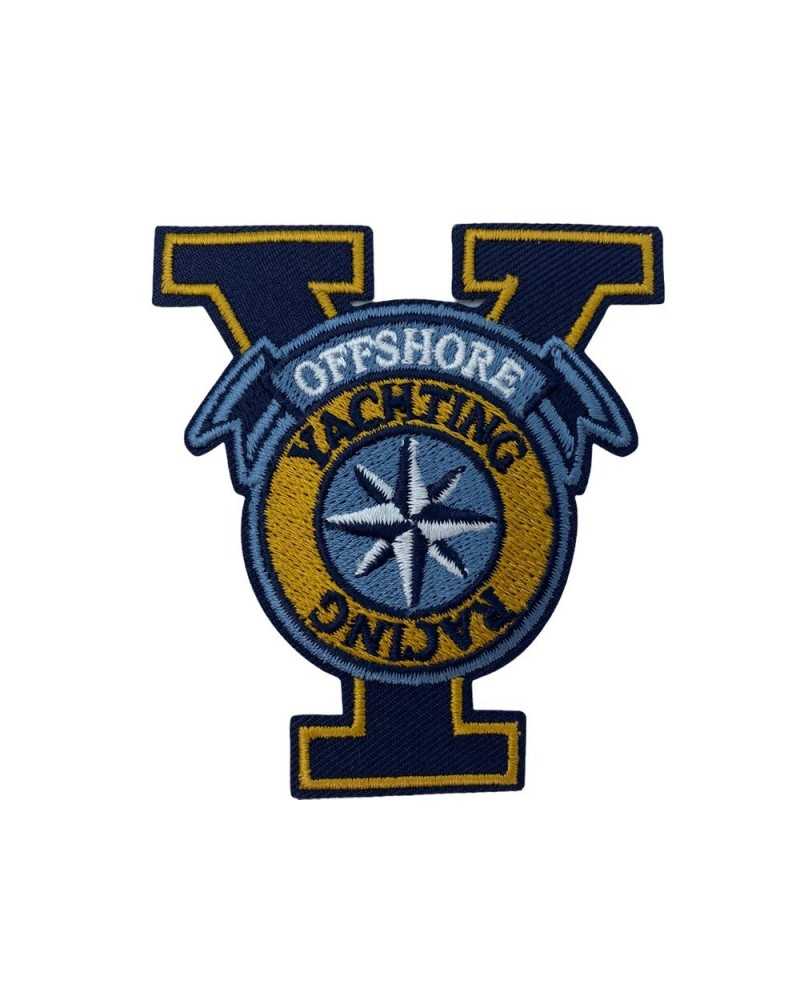 Aplicación Termoadhesivo Azul Bordado Yachting Y Offshore Racing Venti Star 8x7 Cm