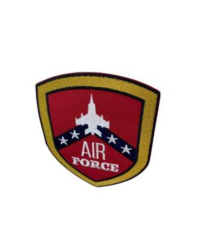 Aplicación Parche Termoadhesivo Bordado Fuerza Aérea Avión Estrellas 85x100 mm