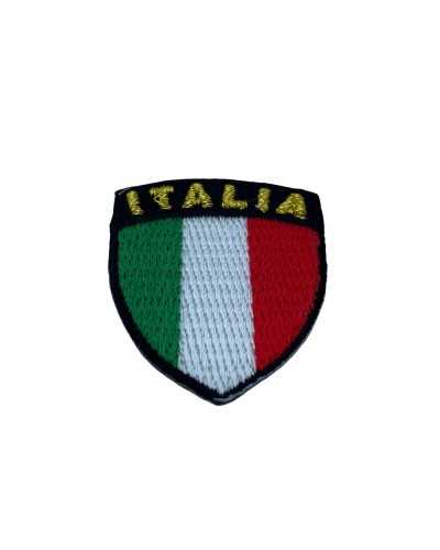 Application Thermocollante Lurex Italie Patch Marbet Petit Bouclier 30x35 Mm