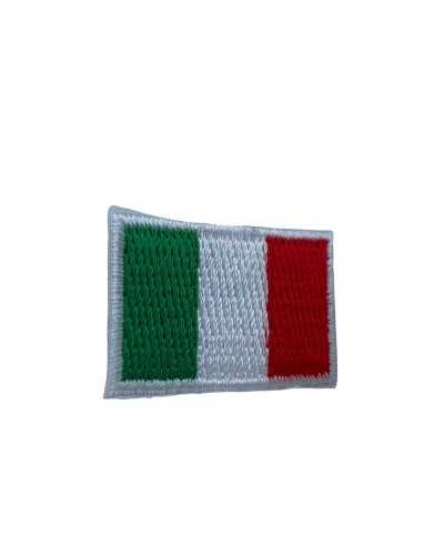 Gestickter Aufnäher mit thermoklebender Applikation, Marbet, kleine Italien-Flagge, 30 x 18 mm