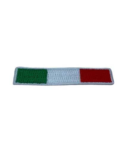 Iron-On Application Embroidered Patch Marbet Italy Flag Rectangular 10x45 Mm