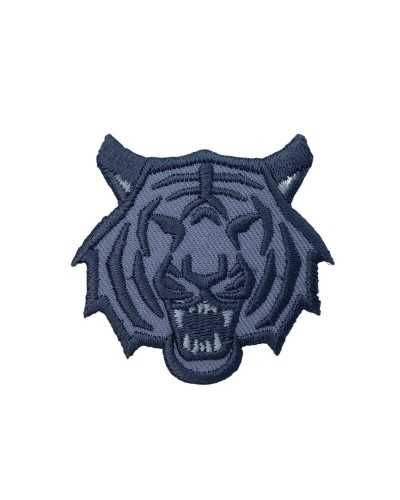 Applicazione Toppa Patch Termoadesiva Tessuto Ricamo Testa Tigre 50x45 Mm