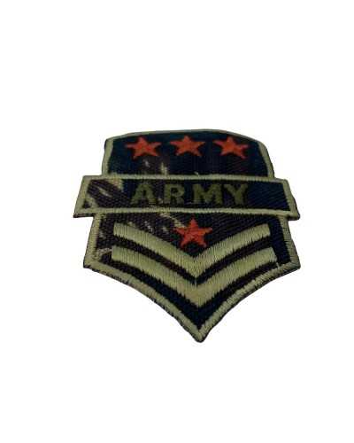 Iron-On Application Military Camouflage Patch Embroidery ARMY Stars Grade 55x70 Mm