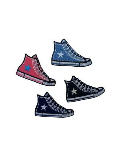 Iron-on Application Patch Embroidered Converse Star 5x3 Cm