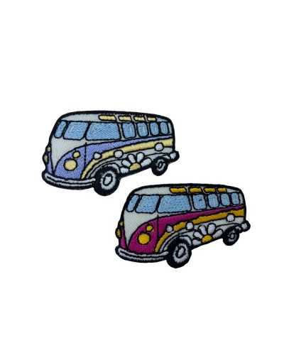 Application Patch Iron-on Patch Fabric Embroidery Peace Van 50x35 Mm