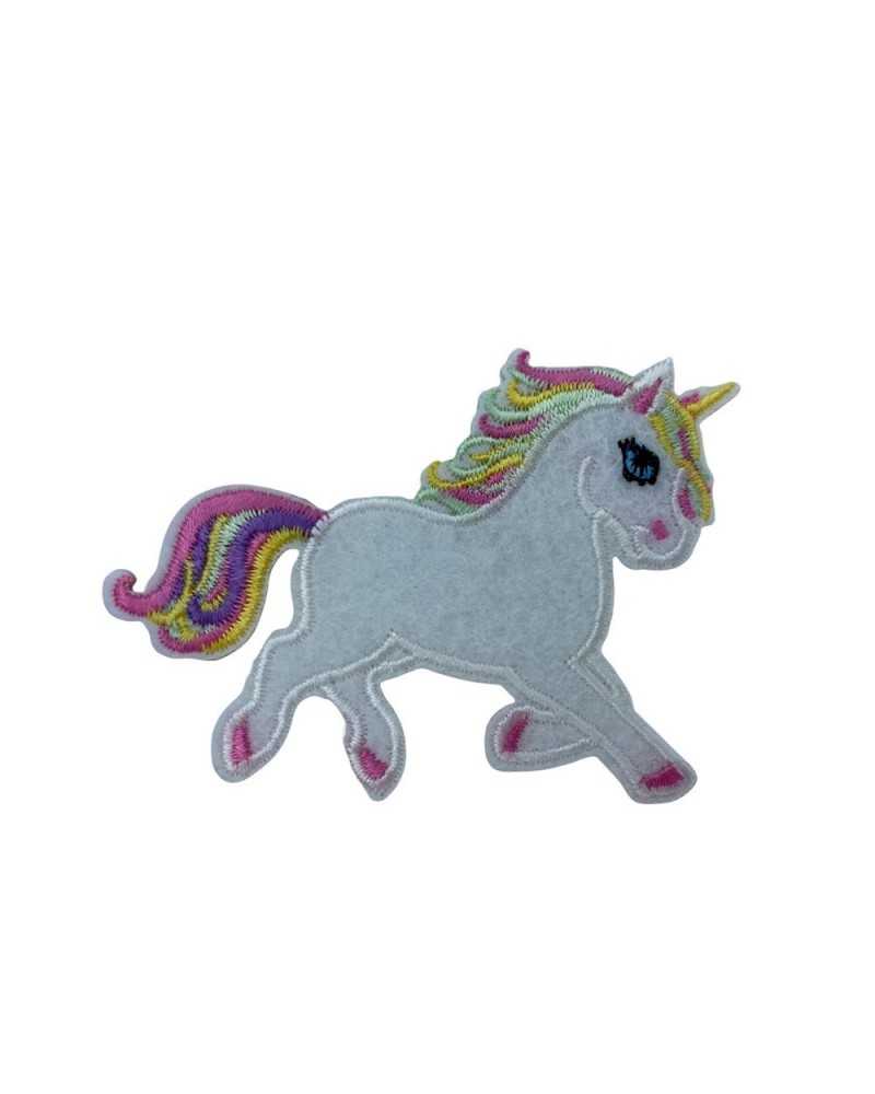 Parche Unicornio Bordado Aplicacion Termoadhesiva Mm 70x55