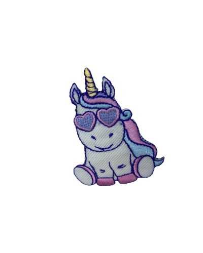Anwendung Aufnäher zum Aufbügeln, Baby-Einhorn, sitzend, 65 x 50 mm