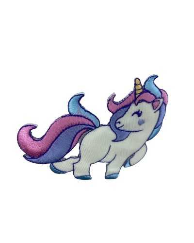 Application Écusson Thermocollant Bébé Licorne Brodée 85x70 Mm
