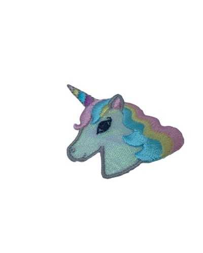 Application Unicorn Head Embroidery Glitter Thermoadhesive Patch 5x4 Cm
