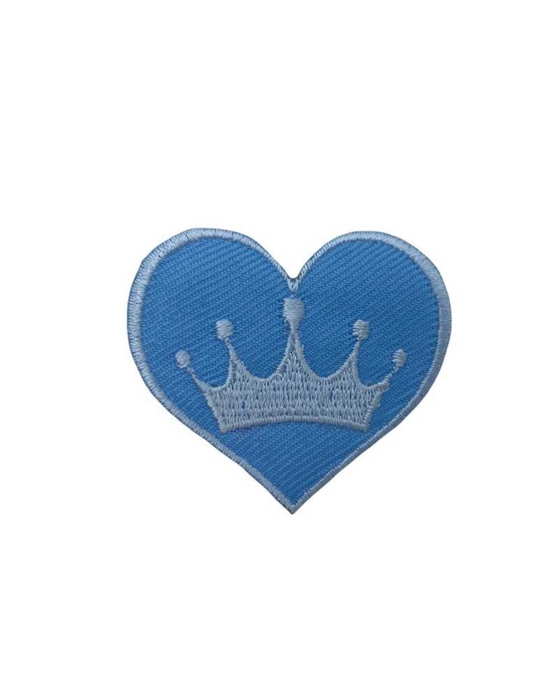 Aufnäher zum Aufbügeln, Baby-Herz-Stickerei, Krone, 45 x 40 mm