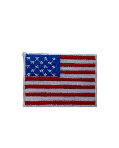 Gestickte Flagge USA Amerika zum Aufbügeln, 45 x 35 mm