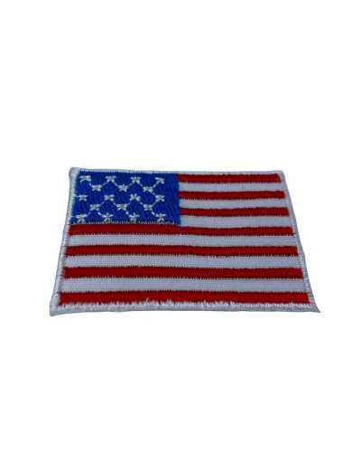 Aplicación Termoadhesiva Bandera Bordada USA America 45x35 Mm
