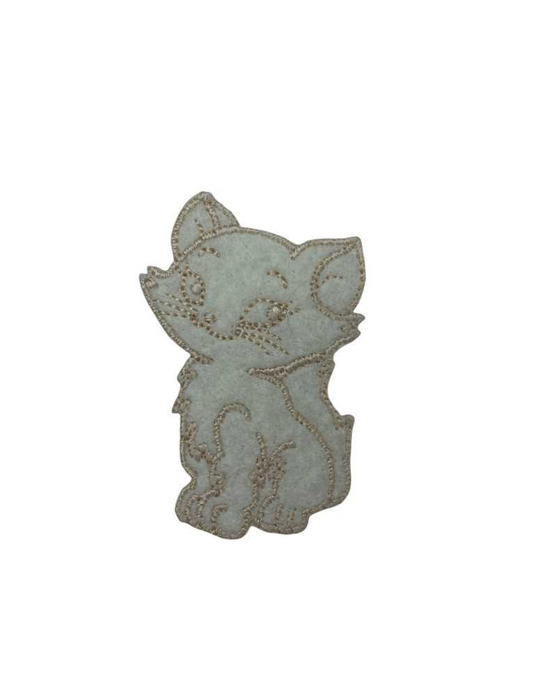 Aplicación Termoadhesiva Parche Bordado Gato 55x35 Mm