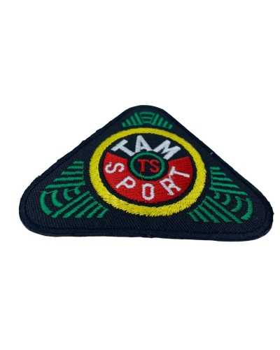 Aplicación Termoadhesivo Triángulo Negro Parche Bordado Tam Sport TS 9x7 Cm