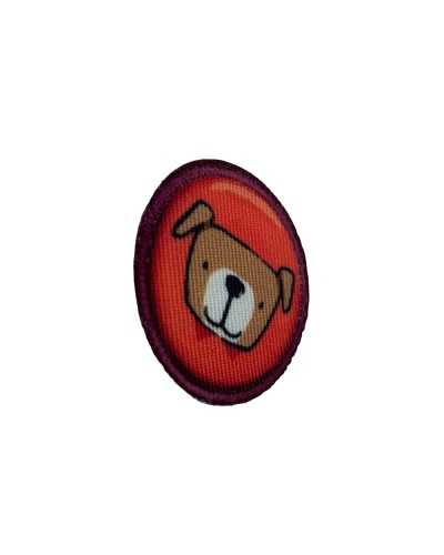 Round Thermoadhesive Adhesive Application Embroidery Patch Baby Dog 4 Cm