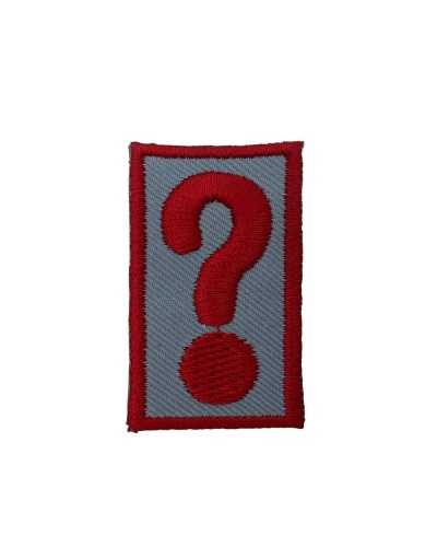 Anwendung: Aufnäher zum Aufbügeln, Stickerei, Fragezeichen, Rot, 5 x 3 cm